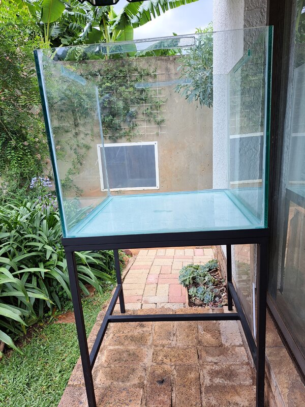 For Sale 290 litre rimless tank with powder coated steel stand in